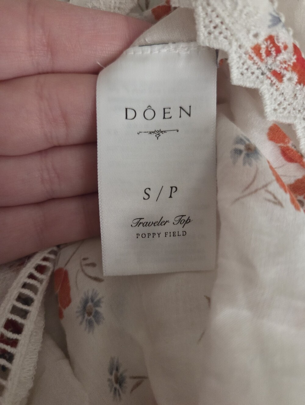 Doen Traveler Top in Poppy Field size S - Picture 7 of 8